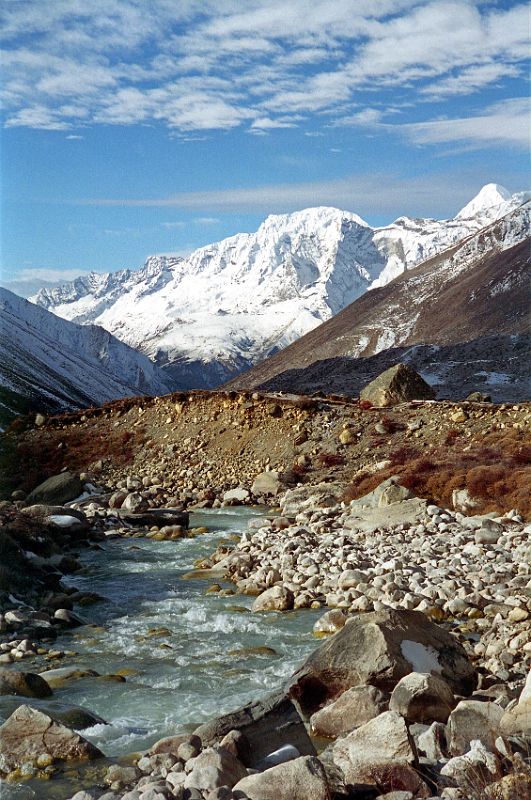 23 Dingboche To Chukung - View Back Down Valley Towards Namche Bazaar With Karyolung, Nupla, Khatang